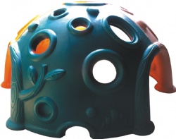 Plastic colorful climbing wall structure