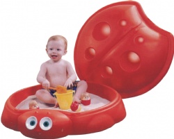 children plastic sandplay pool ladybug