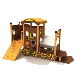 customzie outdoor playground structure PE board train playground
