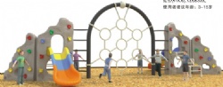 Children backyard plastic double sided rock climbing wall