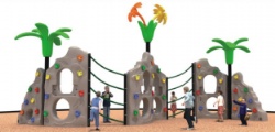 plastic outdoor climbing wall