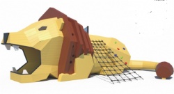 customzie outdoor playground structure lion
