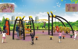 Outdoor multi-function Fitness playground Equipment
