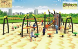 Outdoor multi-function Fitness playground Equipment