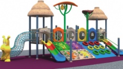 Outdoor rope climbing playground equipment