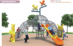 Outdoor rope climbing playground equipment