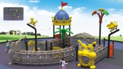 Outdoor rope climbing playground equipment