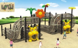 Outdoor rope climbing playground equipment