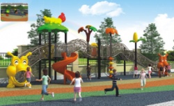 Outdoor rope climbing playground equipment