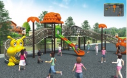 Outdoor rope climbing playground equipment