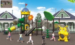 Outdoor rope climbing playground equipment