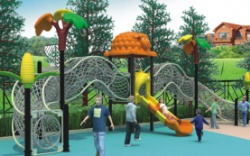 Outdoor rope climbing playground equipment