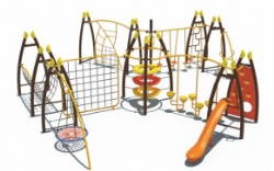 Outdoor rope climbing playground equipment