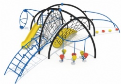 Outdoor rope climbing playground equipment