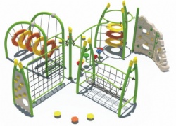 Outdoor rope climbing playground equipment