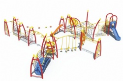 Outdoor rope climbing playground equipment