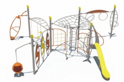 Outdoor rope climbing playground equipment