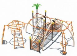 Outdoor rope climbing playground equipment