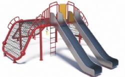 Outdoor rope climbing playground equipment