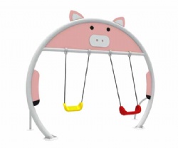 Microphone Cute Animal Style Children nest swing set for commercial use playground
