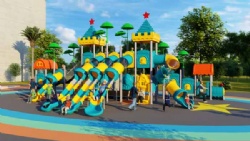 Factory Supply Plastic Playstation Games 3-15 Years Kids Outdoor Equipment Children Playground Train theme