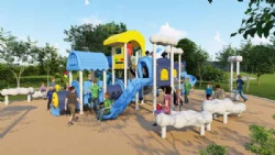 Train Theme Outdoor Playstation for kids aged 3-12 years old Playground Equipment