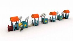 China plastic outdoor playground equipment slide and park walk playstation