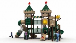 Commercial children slides play ground outdoor plastic playground equipment