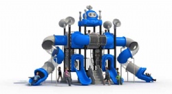 Iron Man Outdoor Play coalition Playground independent Play area with tube slide