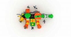 outdoor amusement kids outdoor playground play equipment for sale with plastic climbing wallr