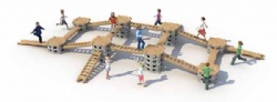 Outdoor Forest Sport playground Series with Gym Playground climbing hill