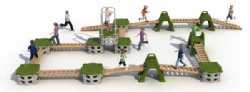Outdoor Forest Sport playground Series with Gym Playground climbing hill