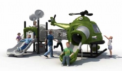 Outdoor Funny Theme Playground-Heilicopter Climbing Net Tunnel