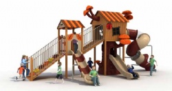 Outdoor playground Ancient trees series customize design wood playhouse